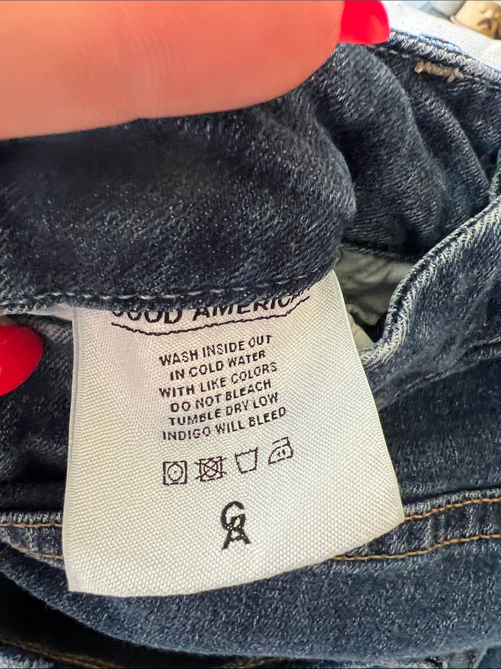 Good American Dark Blue Distressed Skinny Jeans - Picture 4 of 4